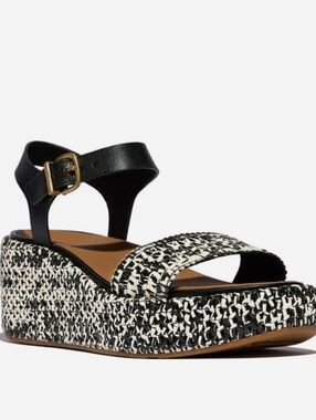 Fit Flop Black and White Women's platform Sandals